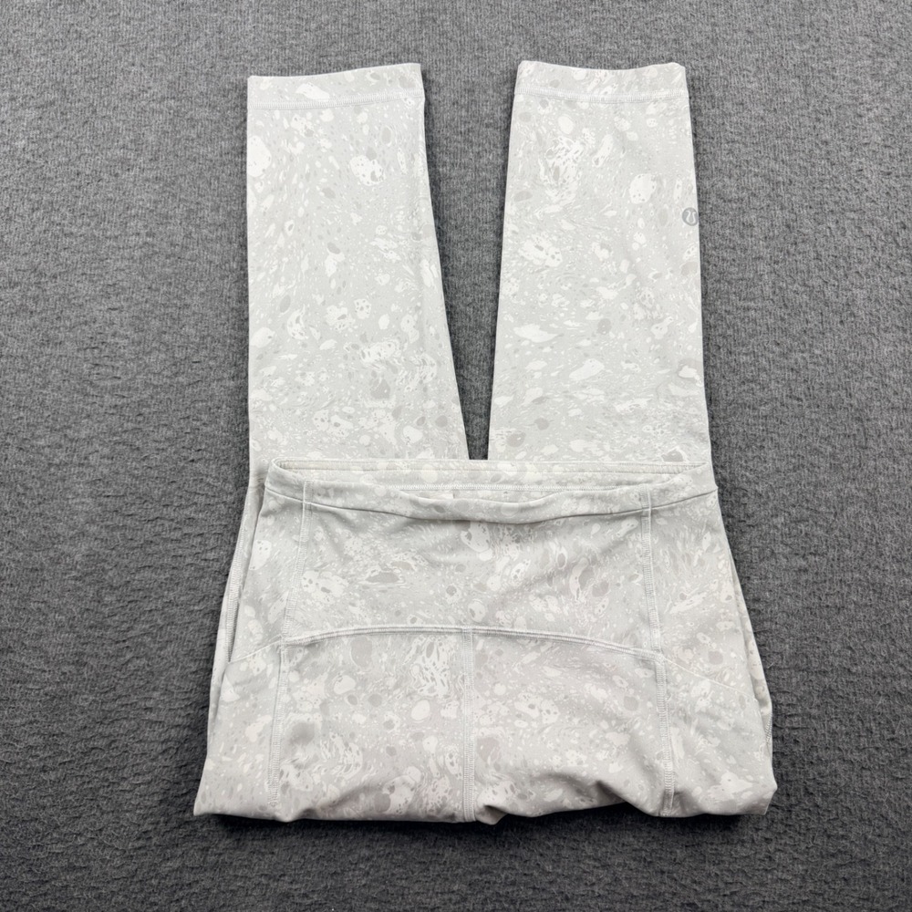 Lululemon Fast and Free High-Rise Crop 23 Velocity Mesh Light Vapor Multi Size 4